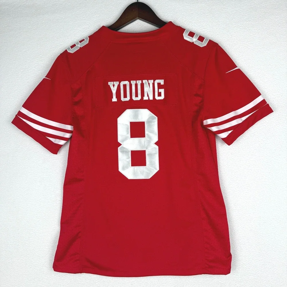 San Francisco 49ers Nike Football Jersey Youth M Red Steve Young #8 NFL On Field